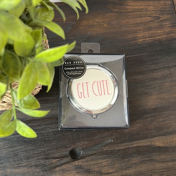 NIB Rae Dunn “GET CUTE.” Compact Mirror - Picture 3 of 10